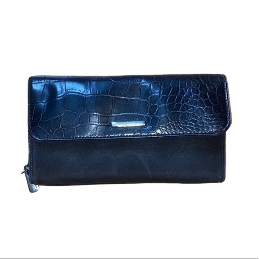 Nine West Wallet black crocodile Print